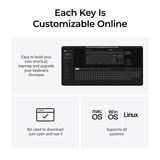 Keychron Q3 Ultra-M1 8K Wireless Custom Mechanical Keyboard Zwart, US lay-out (QWERTY), Keychron Silk POM Red, 80% (TKL)	, 80% (TKL), RGB, Hot swap, 8K, 2.4 GHz / Bluetooth 5.2 / USB-C