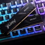 Kingston FURY 16 GB DDR4-3600 Kit werkgeheugen Zwart, KF436C17BBK2/16, Beast, XMP 2.0