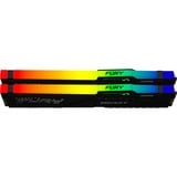 Kingston FURY 16 GB DDR5-5600 Kit werkgeheugen Zwart, KF556C40BBAK2-16, Beast RGB, XMP