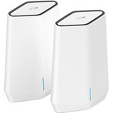 Netgear Orbi Pro WiFi 6 AX5400 Tri-band Mesh System (SXK50) router Wit, Router + Satellite, Dekking tot 400 m²