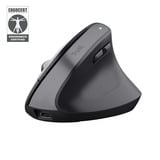 Trust Bayo+ - Ergonomische Muis Verticaal Draadloos  Zwart, 800-2400 Dpi, 2,4GHz, 2x Bluetooth