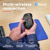 Trust Bayo+ - Ergonomische Muis Verticaal Draadloos  Zwart, 800-2400 Dpi, 2,4GHz, 2x Bluetooth