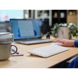 Trust Lyra Compact draadloos toetsenbord Wit, US lay-out, Scissor switches, 2,4 GHz USB, Bluetooth, 65%