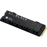 WD Black SN850X NVMe 1 TB SSD Zwart, PCIe 4.0 x4, NVMe, M.2 2280, koellichaam