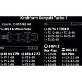 Wera Kraftform Kompakt Turbo 1 dopsleutel Zwart/groen