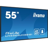 iiyama ProLite LH5565UHSB-B1 54.6" 4K Ultra HD Public Display Zwart, HDMI, DisplayPort, LAN, WiFi, Audio, USB, Android