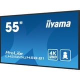 iiyama ProLite LH5565UHSB-B1 54.6" 4K Ultra HD Public Display Zwart, HDMI, DisplayPort, LAN, WiFi, Audio, USB, Android