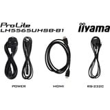 iiyama ProLite LH5565UHSB-B1 54.6" 4K Ultra HD Public Display Zwart, HDMI, DisplayPort, LAN, WiFi, Audio, USB, Android