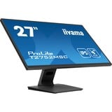 iiyama ProLite T2752MSC-B1 27" touchscreen monitor Zwart, Touch, HDMI, DisplayPort, USB, Audio 