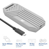 ACT Connectivity USB 40Gbps M.2 2280 NVMe / PCIe SSD behuizing, tool-free externe behuizing Grijs
