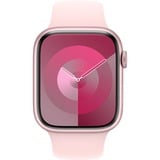 Apple Watch Series 9 smartwatch Roze/rosé, Aluminium, 45 mm, Sportbandje (M/L)