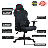 Arozzi Torretta Supersoft - Pure Black gamestoel Zwart