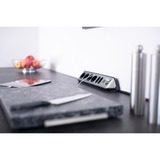 Brennenstuhl estilo hoekstopcontact 4-voudig 6-voudige stekkerdoos met usb Zwart/roestvrij staal, 6x stekker, 2x USB-A