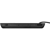 Brennenstuhl estilo hoekstopcontact 4-voudig 6-voudige stekkerdoos met usb Zwart/roestvrij staal, 6x stekker, 2x USB-A