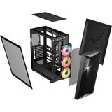 Corsair 3200D RS ARGB Black midi tower behuizing Zwart | 1x USB-A | 1x USB-C | RGB | Tempered Glass