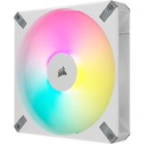 Corsair iCUE AF140 RGB ELITE WHITE + Lighting Node CORE case fan Wit, 2 stuks, 4-pins PWM fan-connector