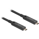 DeLOCK Actieve optische USB-C kabel Zwart, 15 meter, 8K