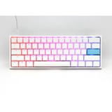 Ducky One 2 Pro Mini White Classic RGB mechanisch gaming toetsenbord Wit, US lay-out (QWERTY), Cherry MX Red, 60%, RGB led, Double-shot PBT, QUACK Mechanics, 60%
