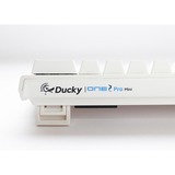 Ducky One 2 Pro Mini White Classic RGB mechanisch gaming toetsenbord Wit, US lay-out (QWERTY), Cherry MX Red, 60%, RGB led, Double-shot PBT, QUACK Mechanics, 60%