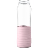 Emsa Drink2GO Glas Drinkfles Transparant/roze, 0,7 Liter