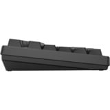 HelloGanss HS75T Black RGB mechanisch toetsenbord Zwart, US lay-out (QWERTY), Gateron G Pro Silver, 75%, RGB leds, PBT Doubleshot keycaps, hot swap, 2,4 GHz | Bluetooth | USB-C