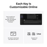 Keychron K3 Max SE QMK Wireless Custom Mechanical Keyboard, toetsenbord Zwart/houtkleur, US lay-out, Keychron Milk POM Banana, 75%, RGB, Hot swap, 2.4 GHz / Bluetooth 5.3 / USB-C