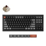 Keychron V3 Ultra 8K Wireless Custom Mechanical Keyboard Zwart, US lay-out (QWERTY), Keychron Silk POM Brown, 80% (TKL)	, RGB, Hot swap, 2.4 GHz | Bluetooth 5.3 | USB-C
