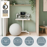 Leitz Ergo Mobiel Zit-Sta Bureau (80x60 cm) tafel Wit