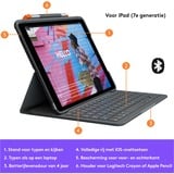 Logitech Slim Folio voor iPad (7e generatie) tablethoes Zwart, Bluetooth Low Energy