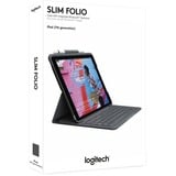 Logitech Slim Folio voor iPad (7e generatie) tablethoes Zwart, Bluetooth Low Energy