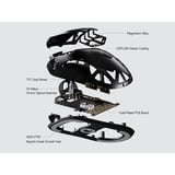 MCHOSE A7X Ultra Magnesium Alloy Wireless Gaming Mouse Zwart, Tot 40.000 DPI, 2.4 GHz / USB-C / Bluetooth