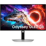 Samsung Odyssey OLED G8 G80SH 27" 4K UHD gaming monitor Lichtgrijs, 2x HDMI, DisplayPort, 2x USB-A, USB-C, 240 Hz