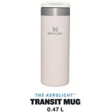 Stanley PMI The AeroLight Transit Mug Rose Quartz Metallic thermosbeker Roze, 470ml