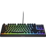 SteelSeries Apex 3 TKL, gaming toetsenbord Zwart, US lay-out, SteelSeries Whisper-Quiet, RGB leds, TKL