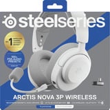 SteelSeries Arctis Nova 3P Wireless over-ear gaming headset Wit, 2.4 GHz / Bluetooth 5.3, Pc, PlayStation 5, PlayStation 4, Switch