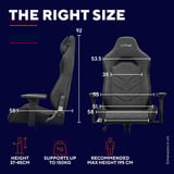 Trust GXT 723 Ruya Comfortabele stoffen gamingstoel Grijs