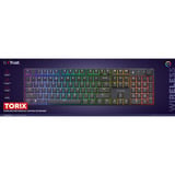 Trust GXT 868 Torix Premium draadloos mechanisch RGB gaming toetsenbord Zwart, US lay-out (QWERTY), Huano White, 100%