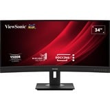 ViewSonic UWQHD Curved Docking Monitor VG3456C 34" UltraWide Zwart (mat), 1x DisplayPort, 2x HDMI, 1x USB-C, 4x USB-A, 1x RJ-45