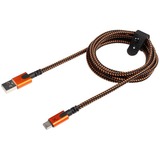 Xtorm Xtreme USB naar USB-C kabel 60W Oranje/zwart, 1,5 meter