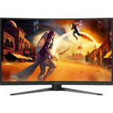 AOC C32G4Z 31.5" curved gaming monitor Zwart/rood, HDMI, DisplayPort, Audio, 260 Hz OC