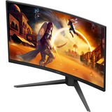 AOC C32G4Z 31.5" curved gaming monitor Zwart/rood, HDMI, DisplayPort, Audio, 260 Hz OC