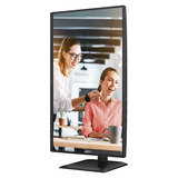 AOC Q27E4CV 27" monitor Zwart, 120 Hz, HDMI, DisplayPort, Audio, LAN, USB-HUB