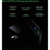 APC Back-UPS Pro Gaming BGM2200B-GR Zwart, 2200VA/1320W, 4x Schuko & 2x C13 uitgang, 3x USB charger, USB dataport