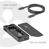 Club 3D CAC-2510 M.2 SSD-behuizing met koelventilator externe behuizing Zwart, M.2 NVMe SSD, USB-C 40 Gbps