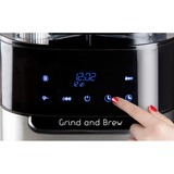 Domo Koffiezetapparaat Grind and Brew DO721K koffiefiltermachine Zwart/zilver