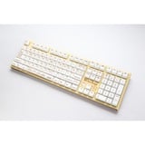 Ducky One 2 x Shiba Says, toetsenbord Geel/wit, US lay-out, Cherry MX Silent Red, RGB leds, MDA Profile PBT Dye-sub