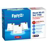 FRITZ! Mesh Wi-Fi Set 1700 triopack Edition International repeater Wit, 3 stuks, Wi-Fi 7, 3600 Mbit/s