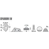 High Peak Sparrow LW 2P tent Groen/rood