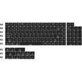 Keychron Low Profile Double Shot PBT Keycap-Set keycaps Zwart, 118 Stuks, ANSI Layout