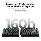 Keychron Q11 Ultra 8K Wireless Custom Mechanical Keyboard Zwart, US lay-out (QWERTY), Keychron Silk POM Red, 100%, RGB leds, KSA double-shot PBT, hot swap, 2.4GHz | Bluetooth 5.2 | USB-C